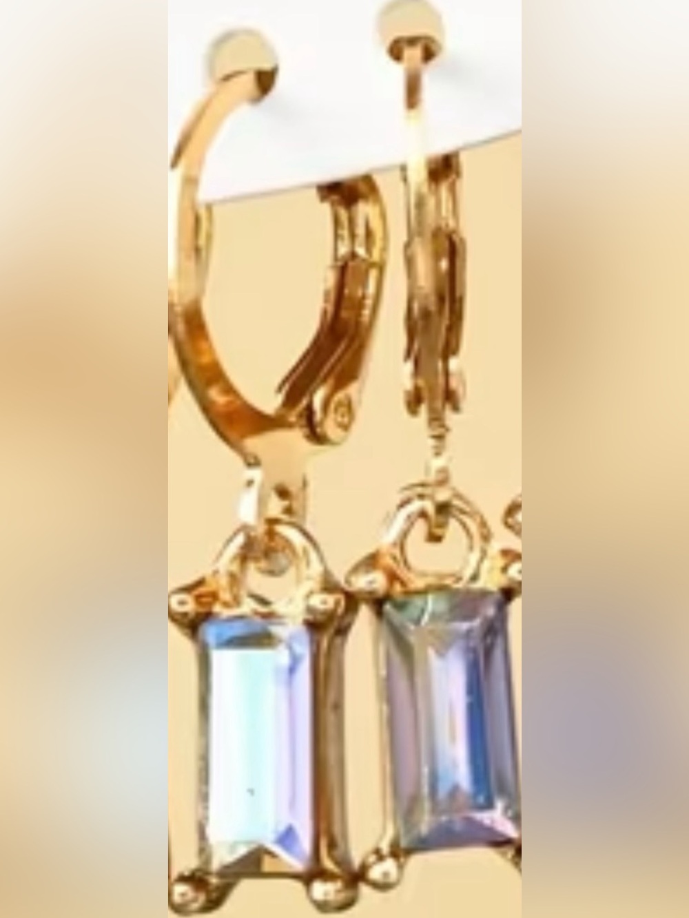 Gold-tone Crystal Drop Earrings - Women Jewelry